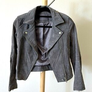 Blank NYC Suede Moto Jacket in color Midnight Toker sz XS